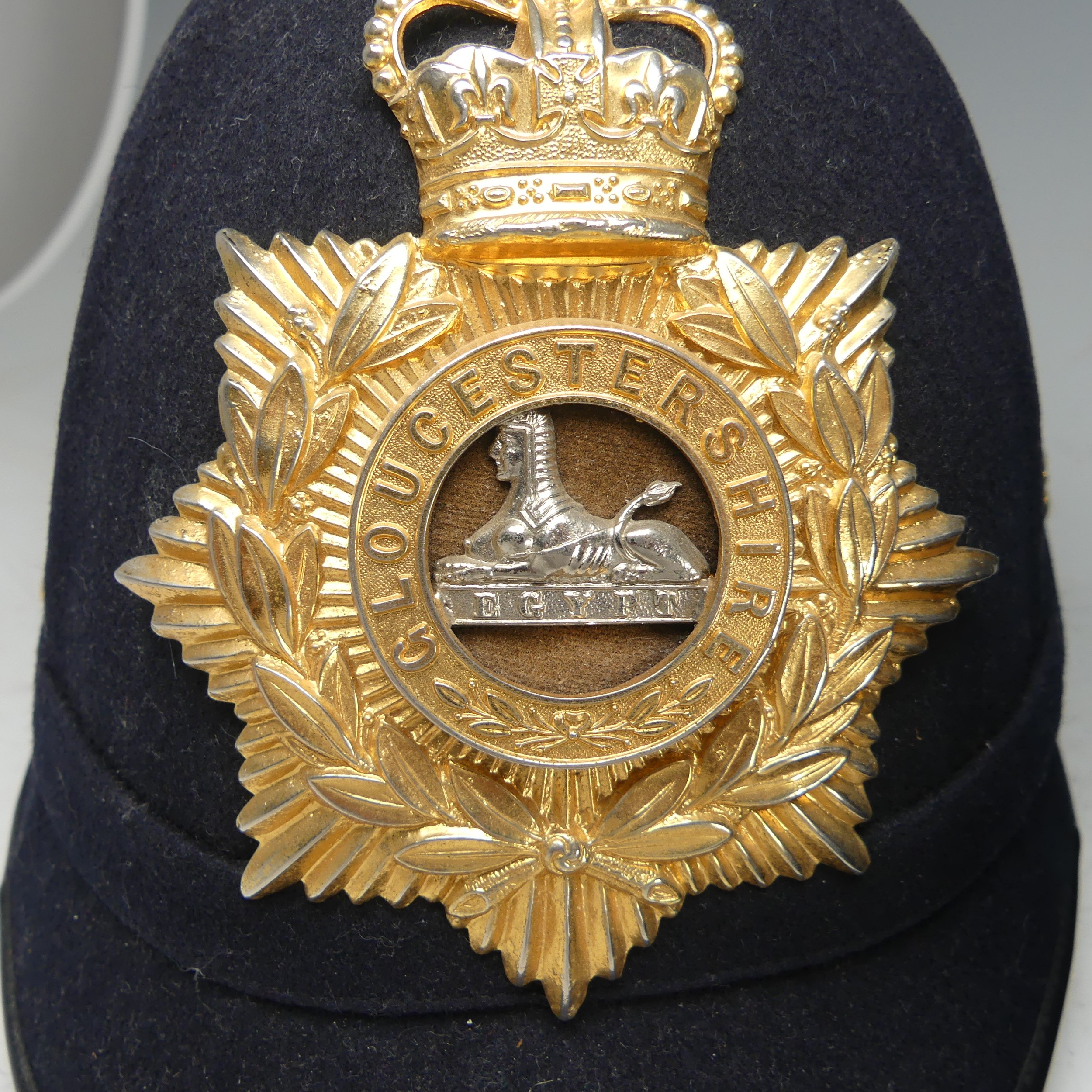 A Devonshire Regiment Officer’s Blue Cloth Helmet, 1902-14 style, together with a Victorian style - Image 13 of 16