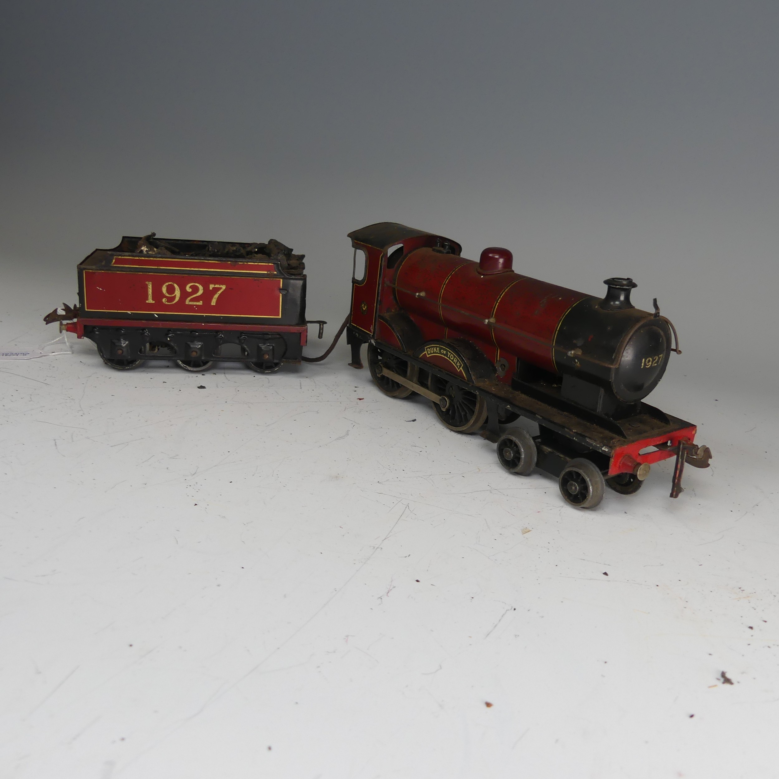 Bassett-Lowke ‘0’ gauge 3-rail electric LMS 'Duke of York' 4-4-0 Locomotive and six-wheel Tender, in - Bild 5 aus 6