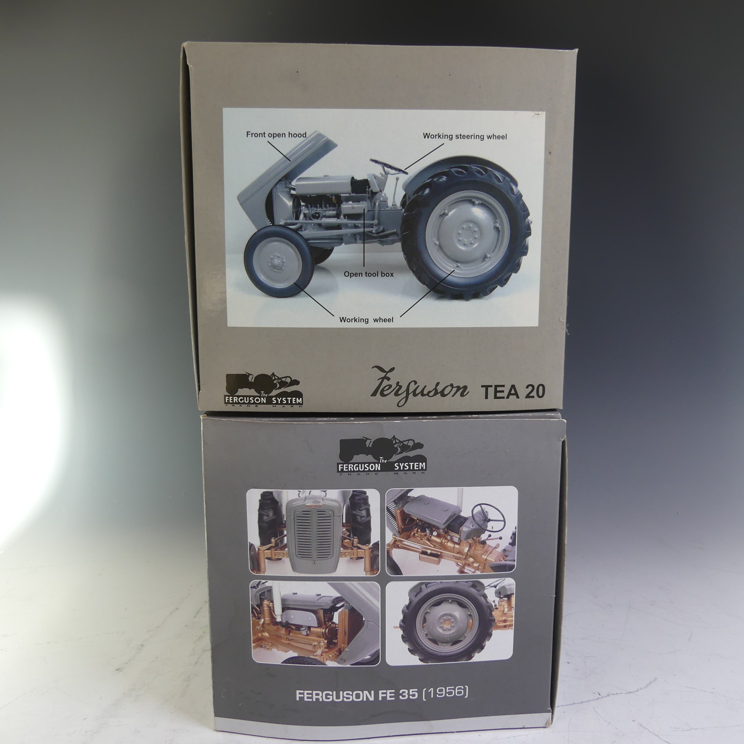 Universal Hobbies (1/16th scale) Ferguson FE 35 Tractor (1956), grey, boxed, and Ferguson Tea 20, - Image 2 of 2