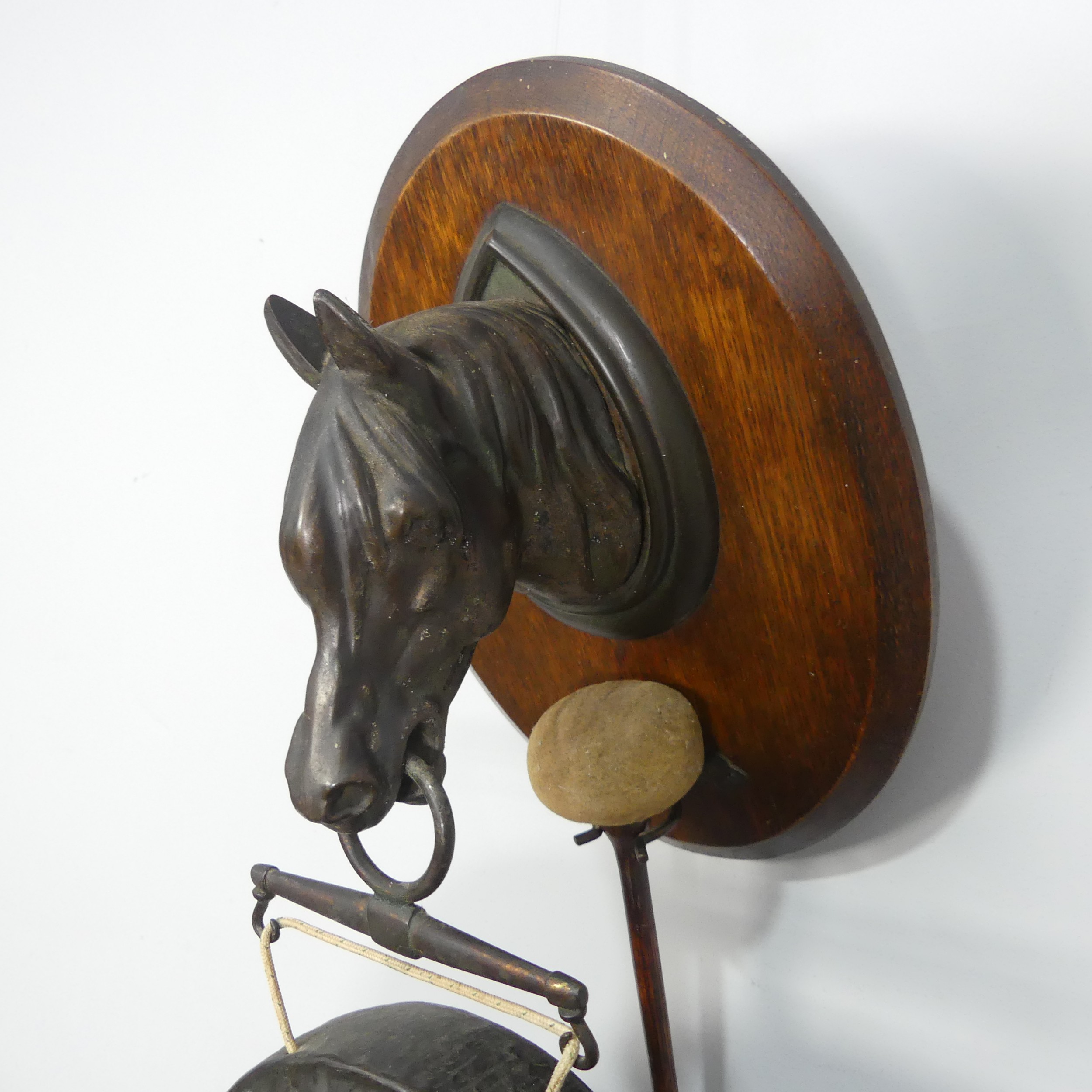 An early 20th century dinner Gong in the form of a Horse, marked 'Burmese'. - Image 6 of 6