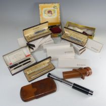 A Watermans W5 fountain Pen and propelling Pencil set, presented to 'Mr. Herbert E. Ricketts',