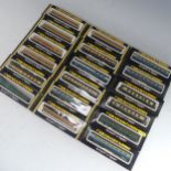 Graham Farish 'N' gauge: Eighteen various passenger coaches, all boxed, including 4 x BR Mk.III