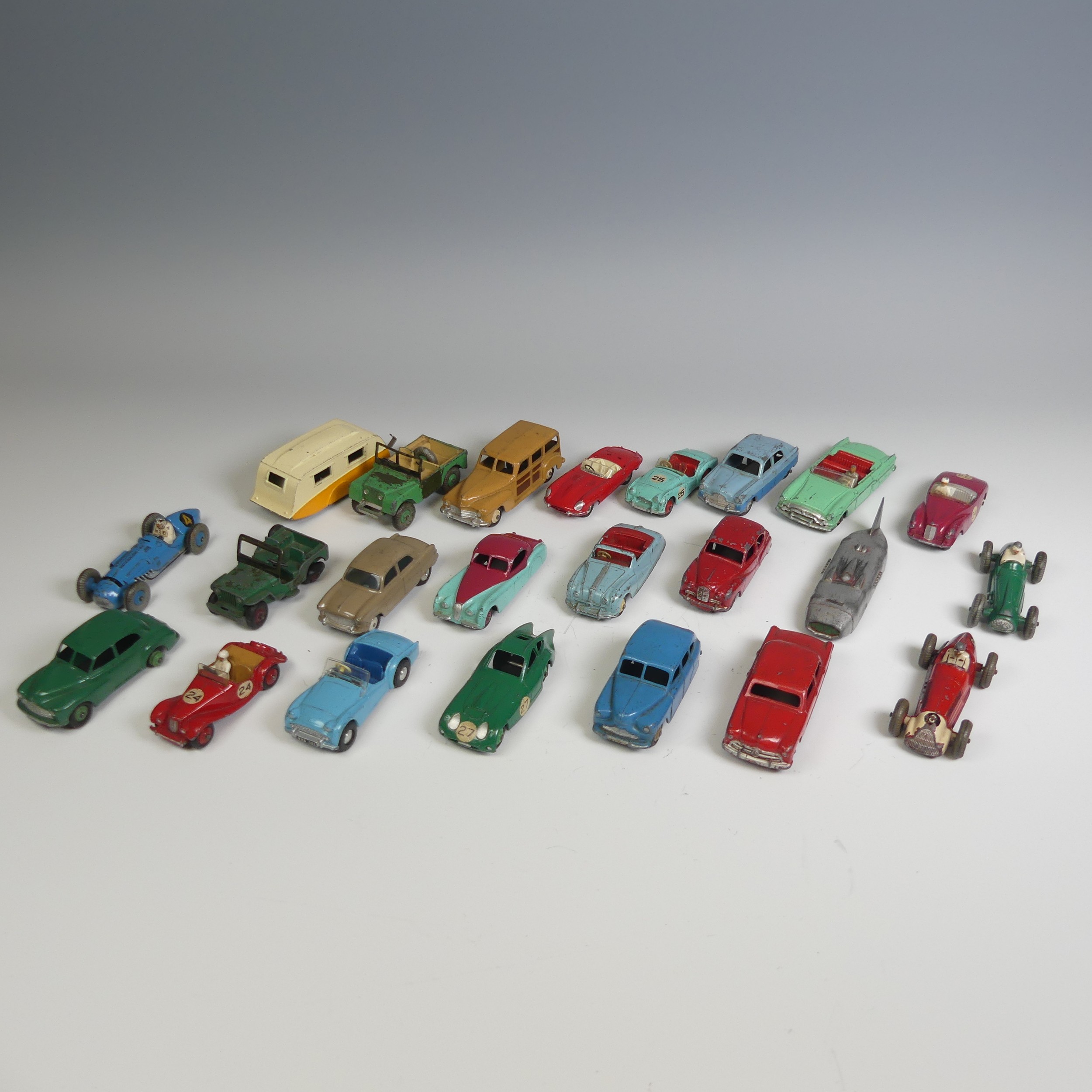 Dinky Toys; twenty-one model vehicles, unboxed, including 23f Alfa Romeo racing car, 23g Cooper- - Image 3 of 3