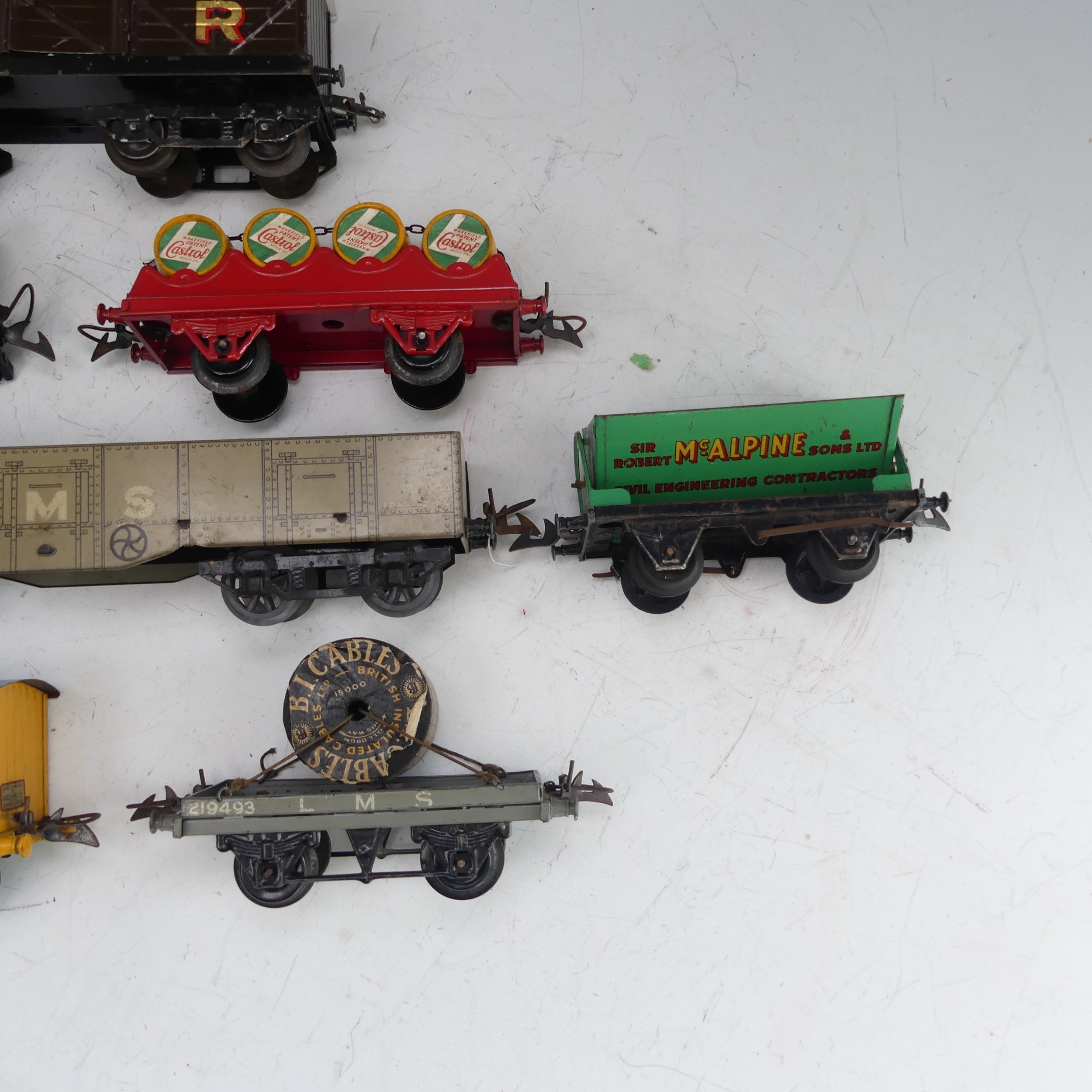 Hornby '0' gauge; approximately fifty Goods Wagons and Vans, unboxed, including Colman's Mustard, - Image 3 of 8
