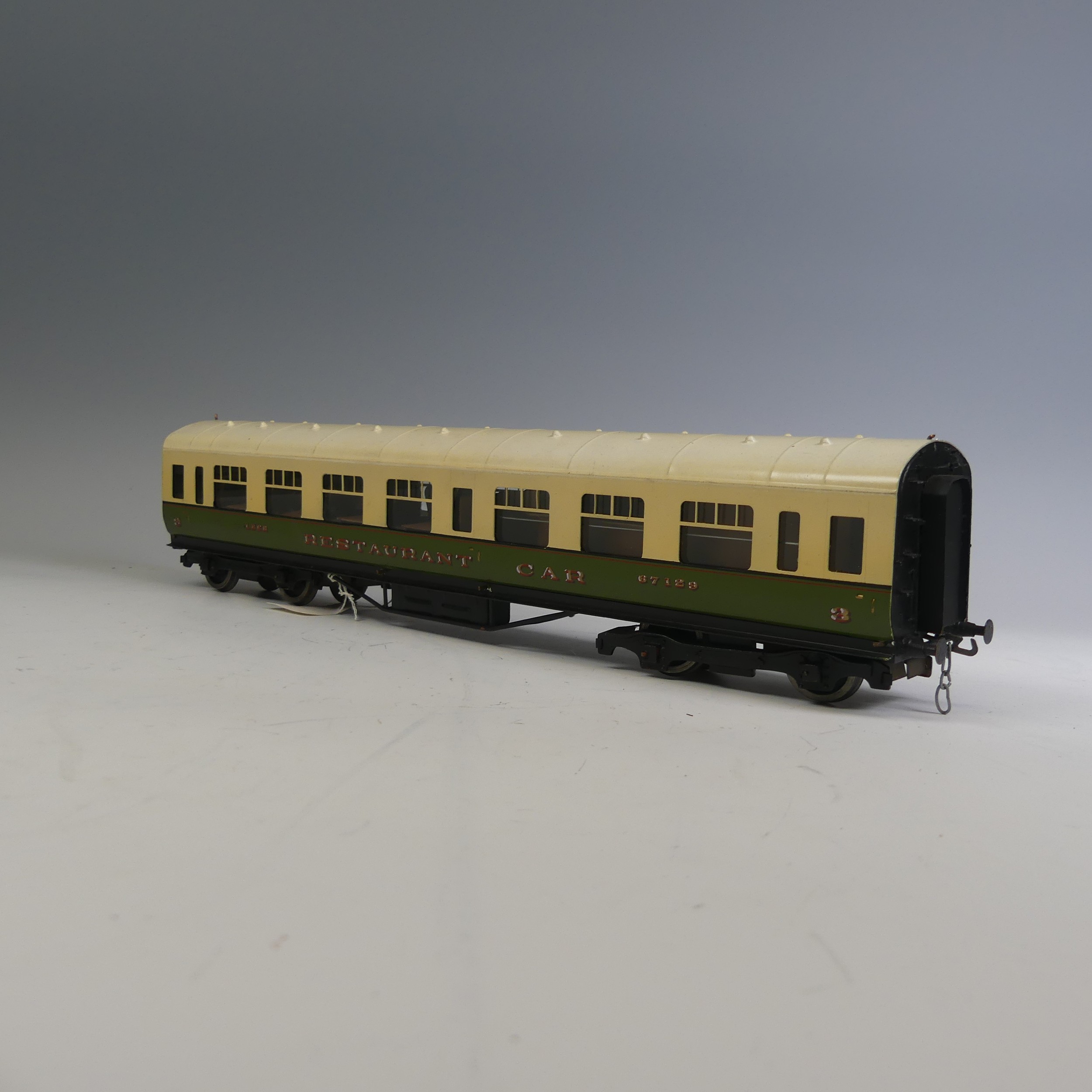 Exley ‘0’ gauge LNER 3rd/Restaurant Car, cream and green, No.67129. - Image 3 of 6