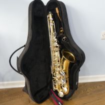 A Trevor J James & Co The Horn 'Revolution' alto Saxophone, in fitted case.