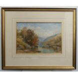 William Williams of Plymouth (1808-1895), On the River Dart, watercolour, signed and dated 1884,