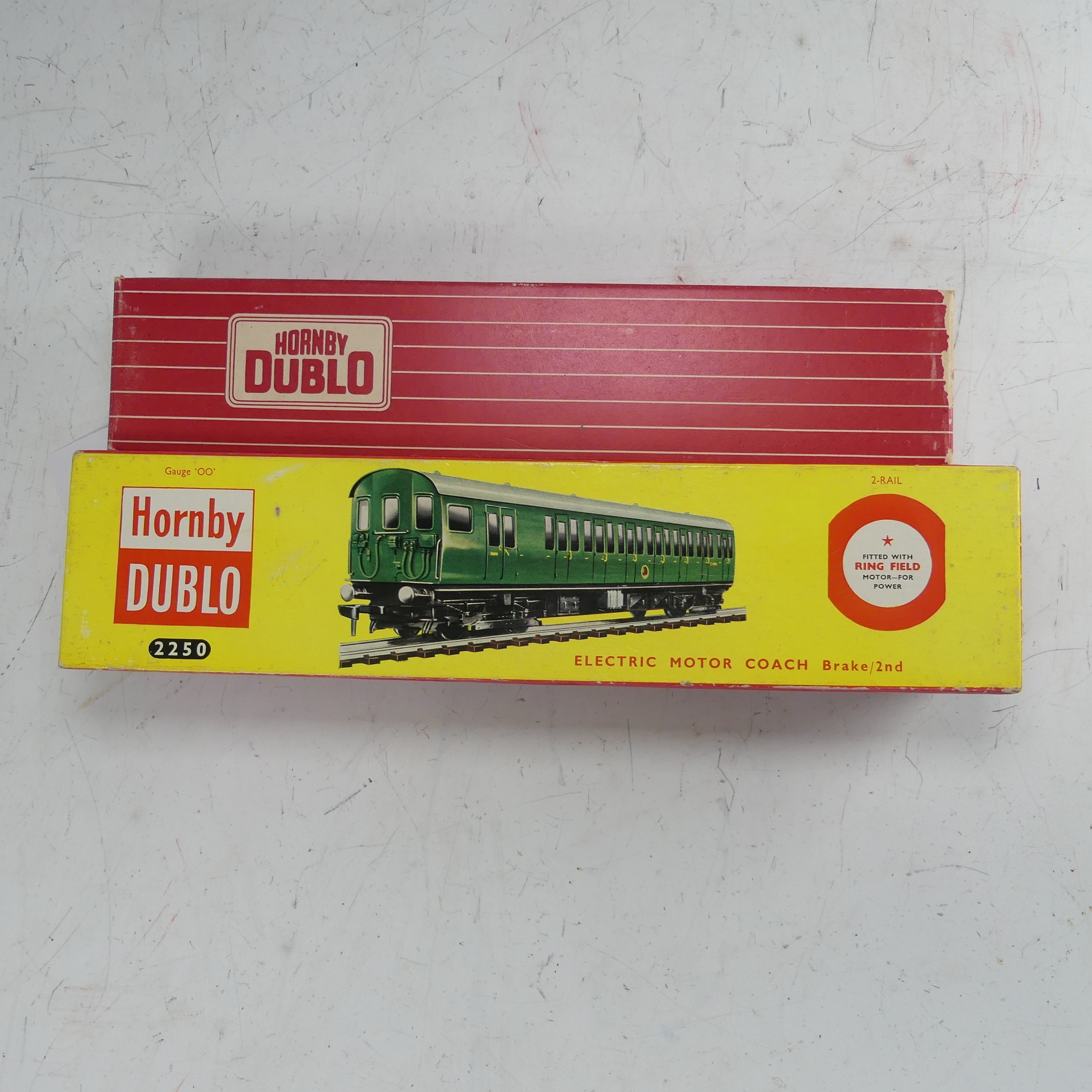Hornby Dublo: 2250 2-Rail Electric Motor Coach, Brake/2nd No.S.65326, S.R. green, boxed with