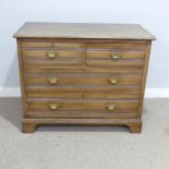 An Edwardian mahogany Chest of drawers, formerly a dressing chest, lock stamped 'H.L L', W 107 cm