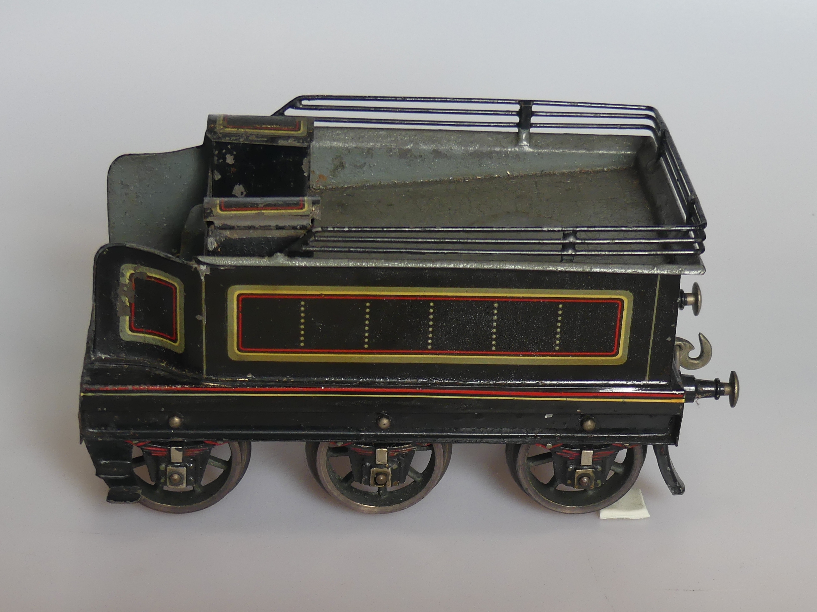 Rare Schoenner gauge 3, live steam, Black Prince 4-4-0 locomotive and six wheel tender, circa - Image 10 of 13