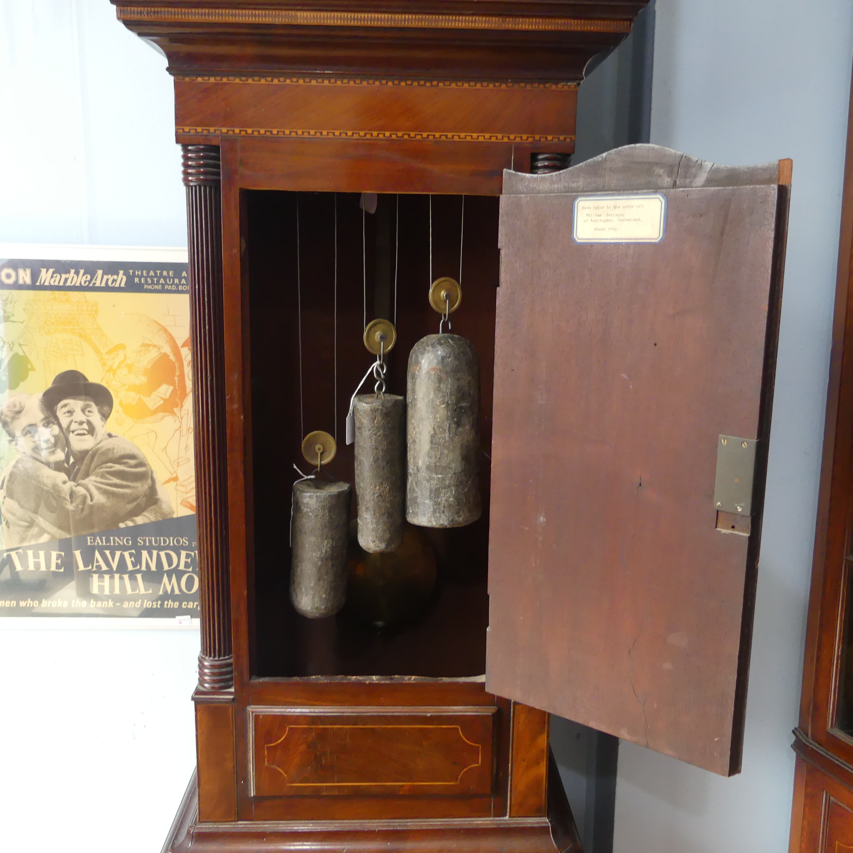 An rare 19th century English triple weight eight day musical Longcase Clock, movement with overly - Image 2 of 29