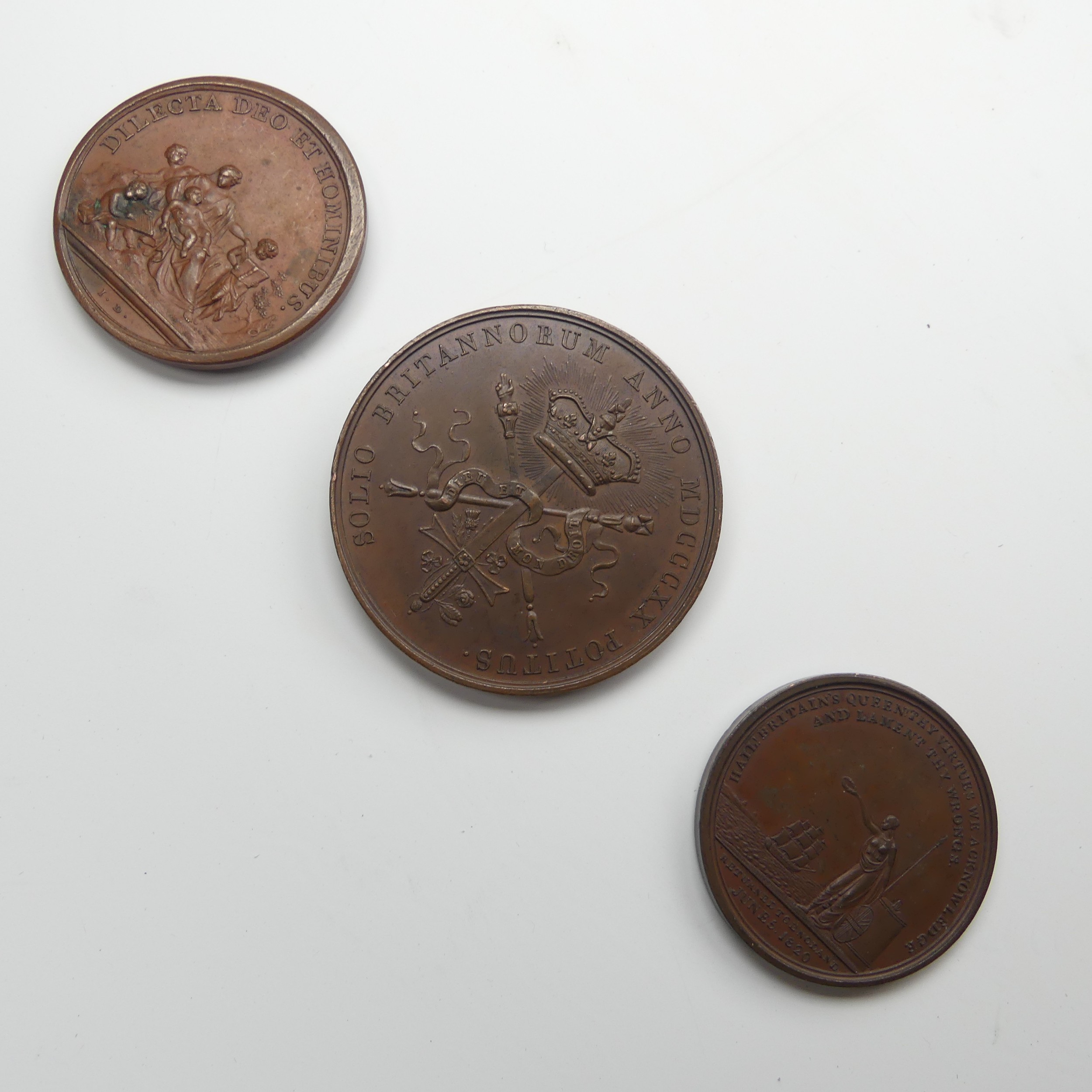 A bronze Medallion commemorating the Coronation of George IV, 1820, designed by W.Binfield, 51mm - Image 5 of 6