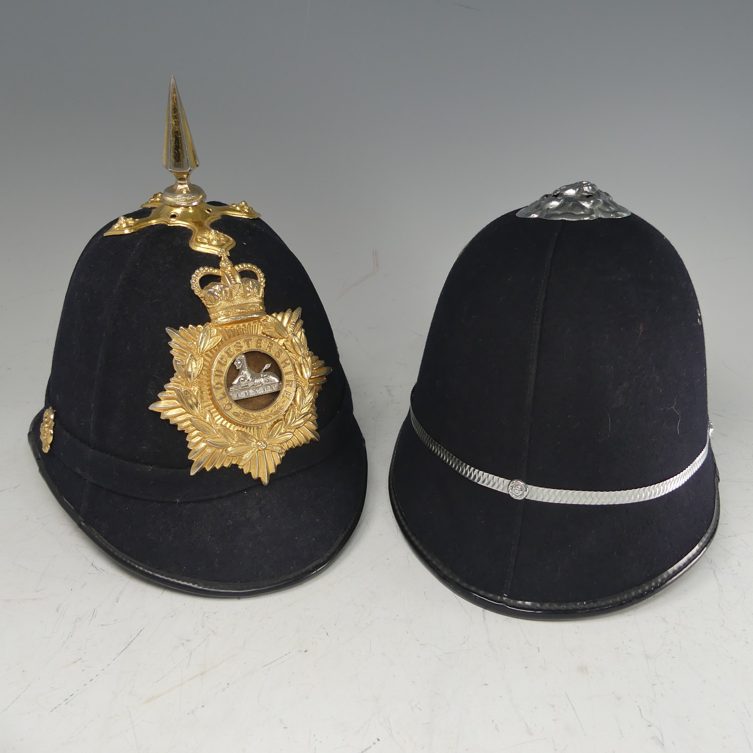 A Devonshire Regiment Officer’s Blue Cloth Helmet, 1902-14 style, together with a Victorian style - Image 12 of 16