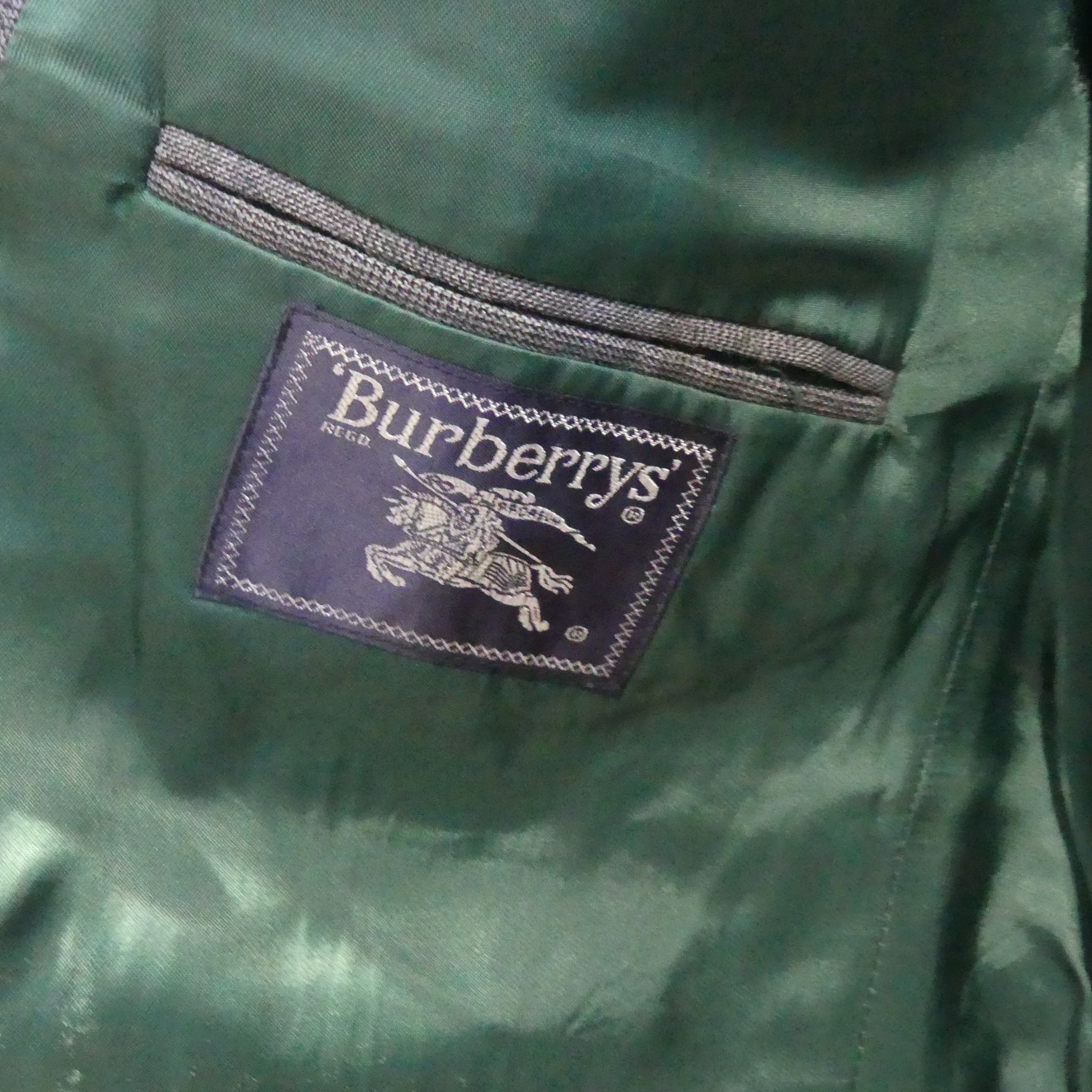 A Burberrys' of London double breasted navy Suit, with trousers, ''38 chest, ''36 waist, ''22 - Image 5 of 13