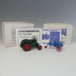 A G&M Tractor Limited edition Marshall Diesel Tractor 1:32 in green with red wheels and black