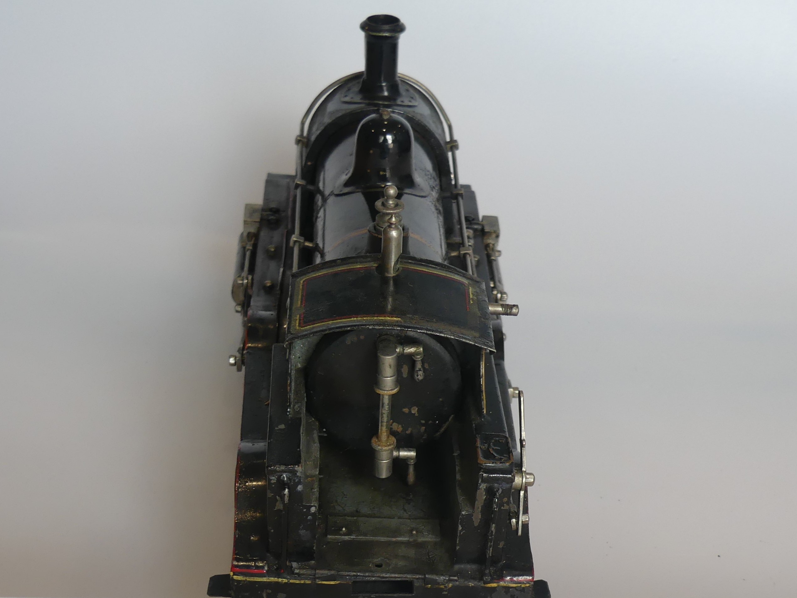 Rare Schoenner gauge 3, live steam, Black Prince 4-4-0 locomotive and six wheel tender, circa - Image 8 of 13