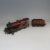 Bassett-Lowke ‘0’ gauge 3-rail electric LMS Standard Compound 4-4-0 Locomotive and six-wheel Tender,