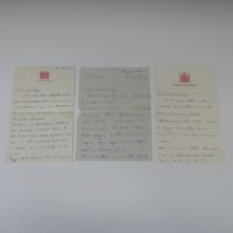 A collection of Letters and Royal Ephemera relating to Kate Day, Milliner to Her Majesty in the