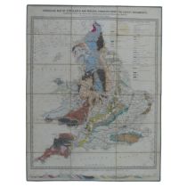 A 'Geological Map of England Wales, compiled from the latest documents. Shewing also the principle