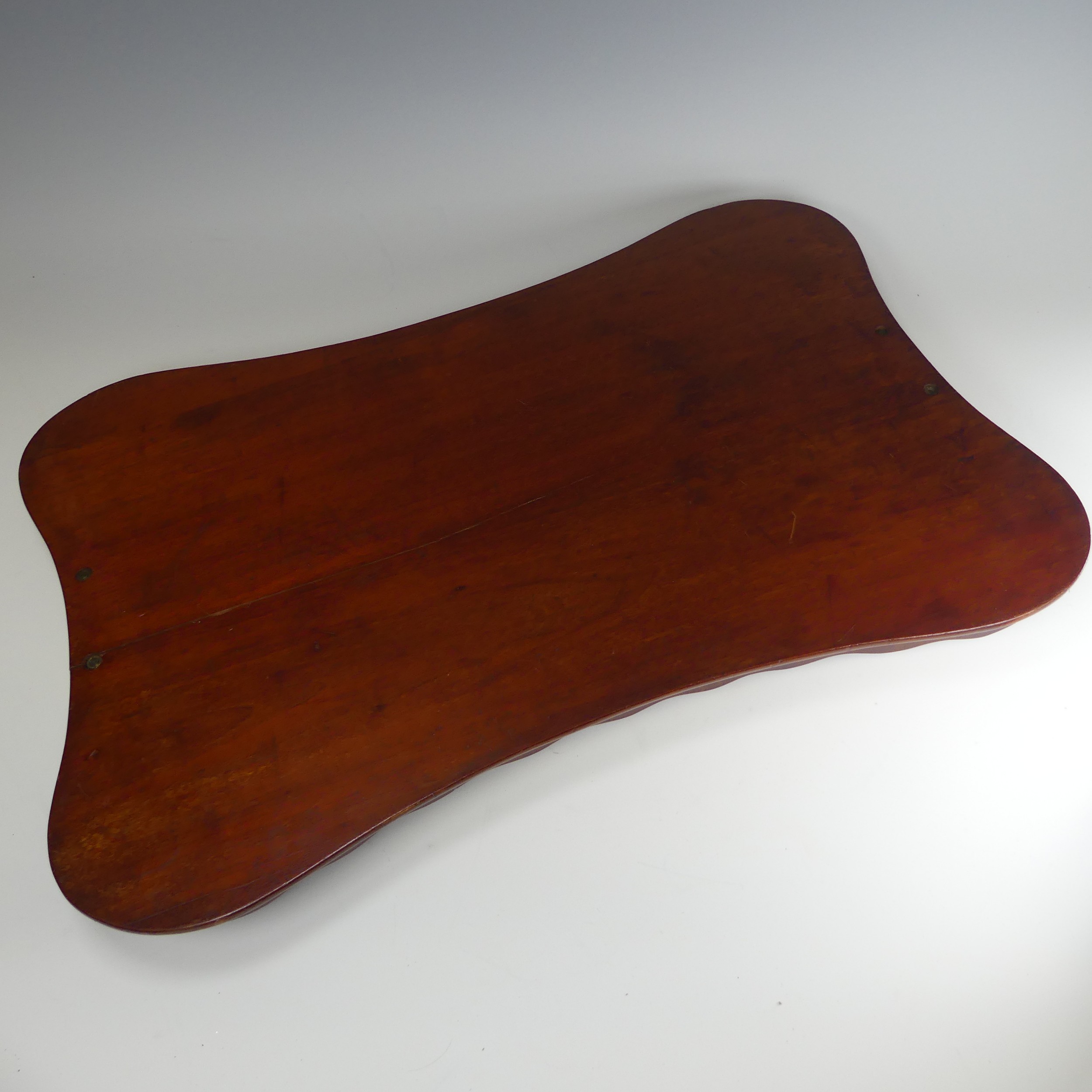 An Edwardian mahogany and marquetry galleried twin-handled Tray, the gallery of chequerboard boxwood - Image 20 of 26