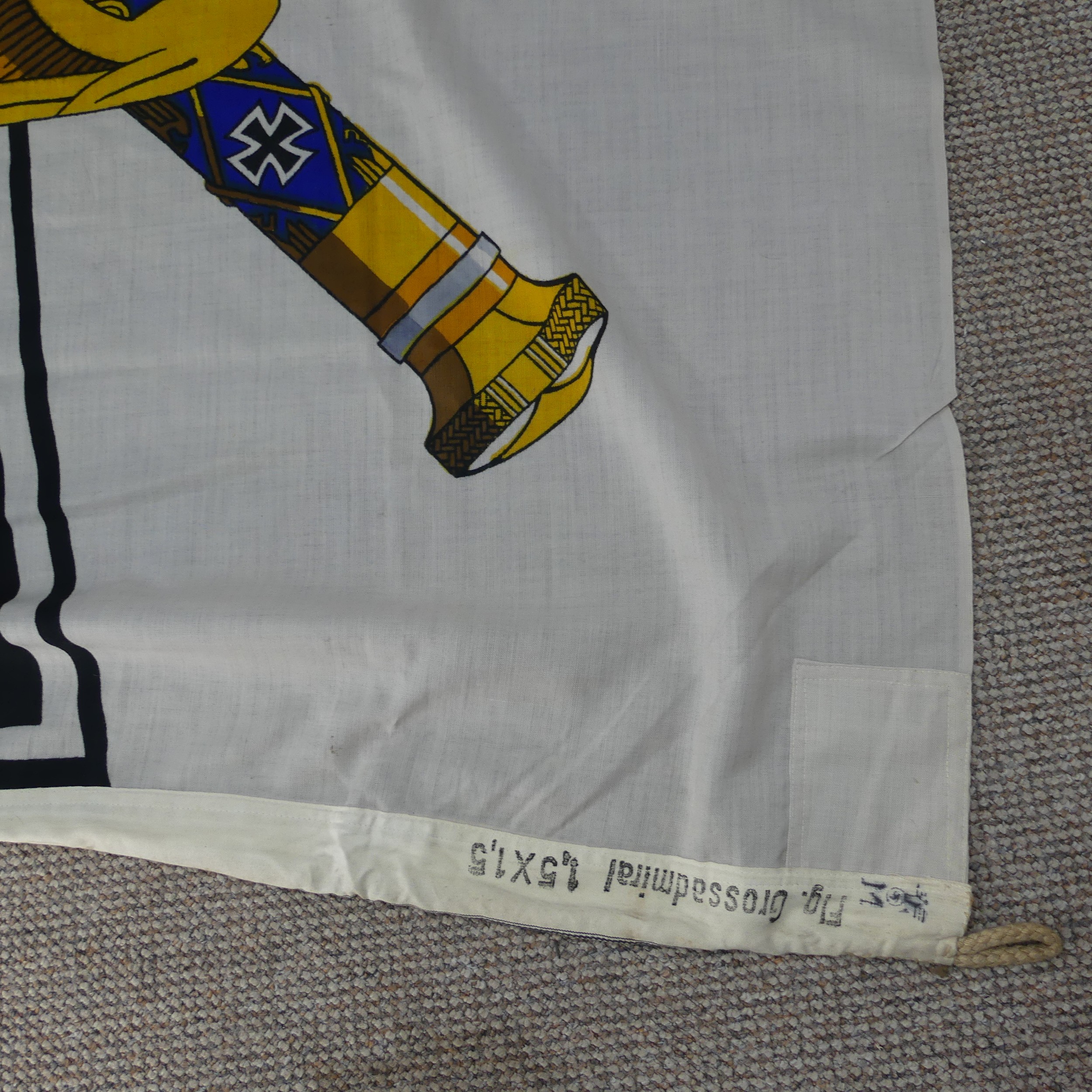 A scarce Third Reich Kriegsmarine Grand Admiral's Flag, as flown when the Grand Admiral of the - Image 3 of 6