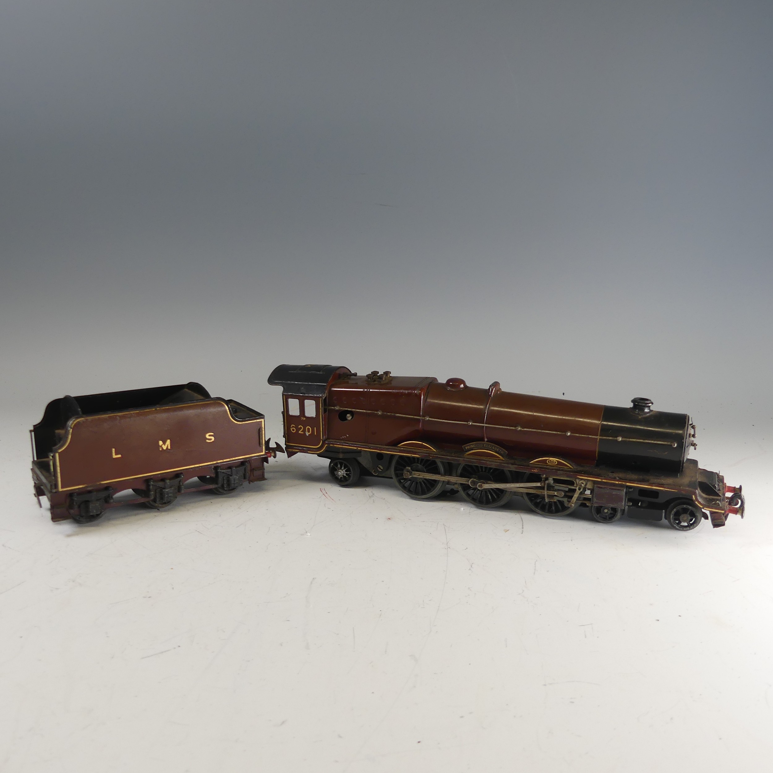 Hornby ‘0’ gauge 3-rail electric LMS 'Princess Elizabeth' 4-6-2 Locomotive and six-wheel Tender, - Image 4 of 8