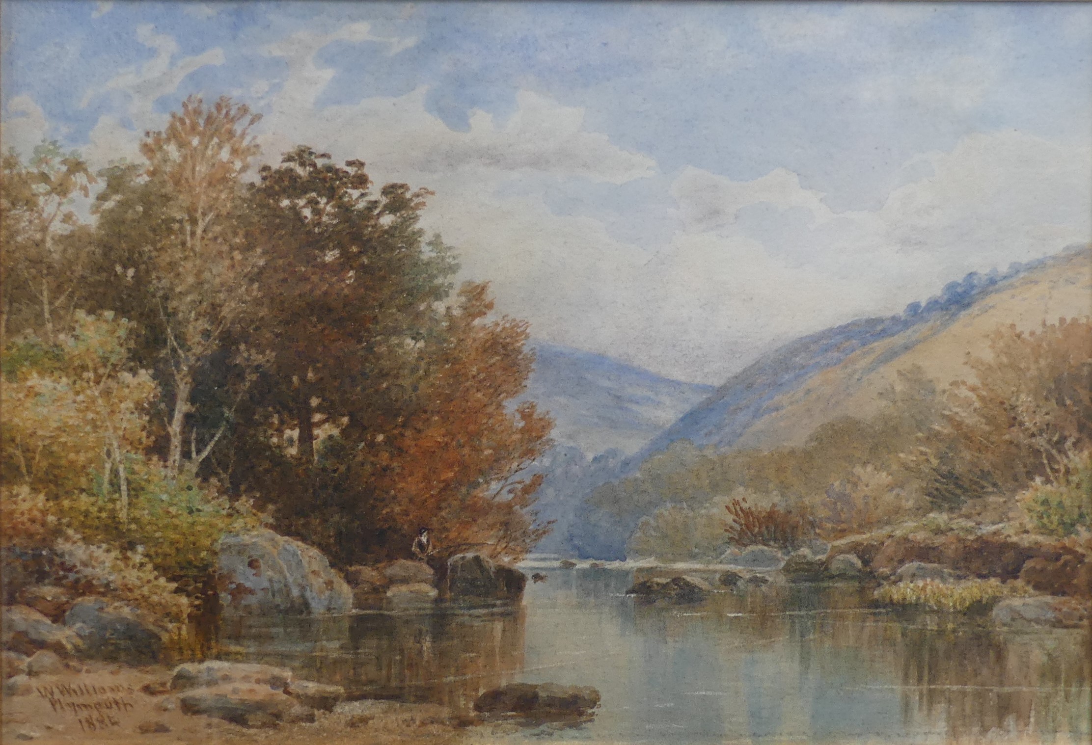 William Williams of Plymouth (1808-1895), On the River Dart, watercolour, signed and dated 1884, - Bild 2 aus 5