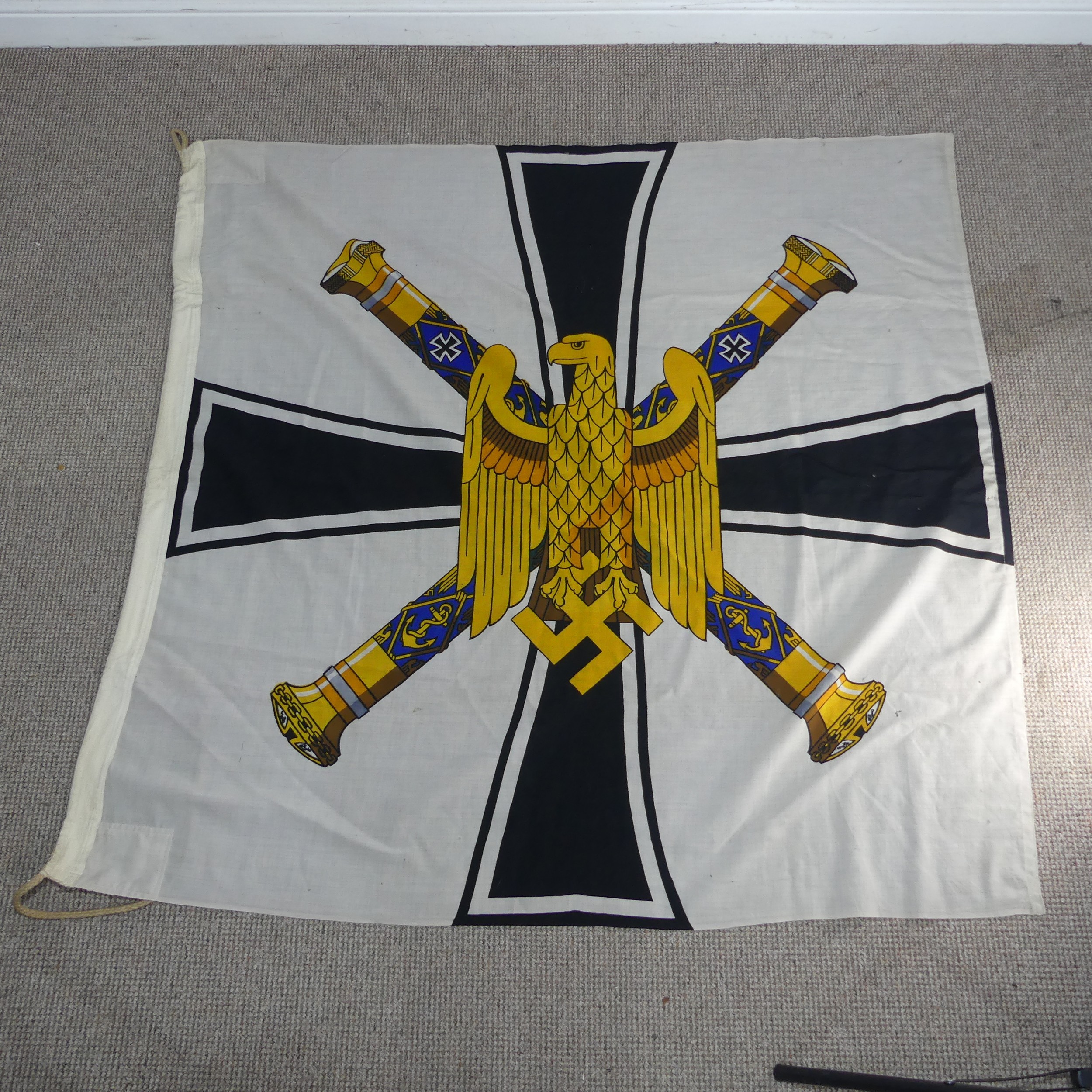 A scarce Third Reich Kriegsmarine Grand Admiral's Flag, as flown when the Grand Admiral of the - Image 5 of 6