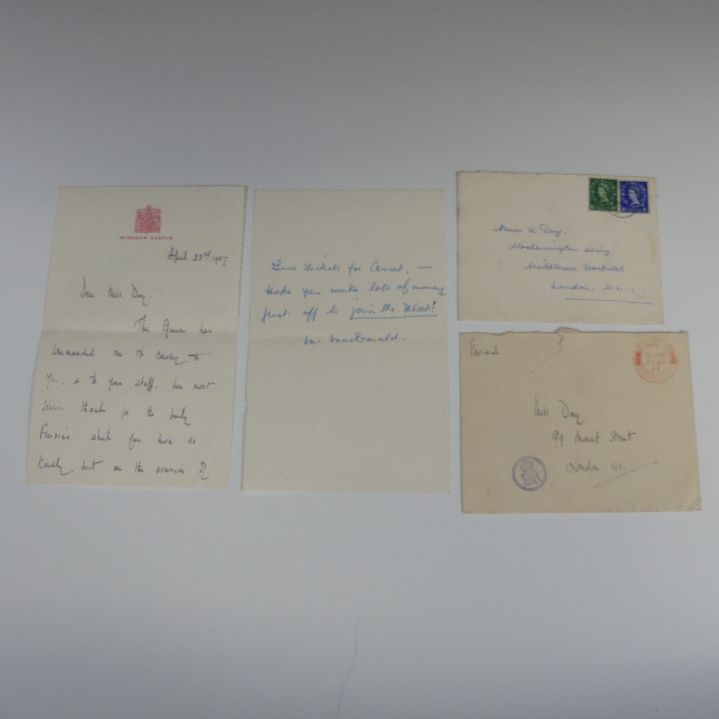 A collection of Letters and Royal Ephemera relating to Kate Day, Milliner to Her Majesty in the - Bild 3 aus 8