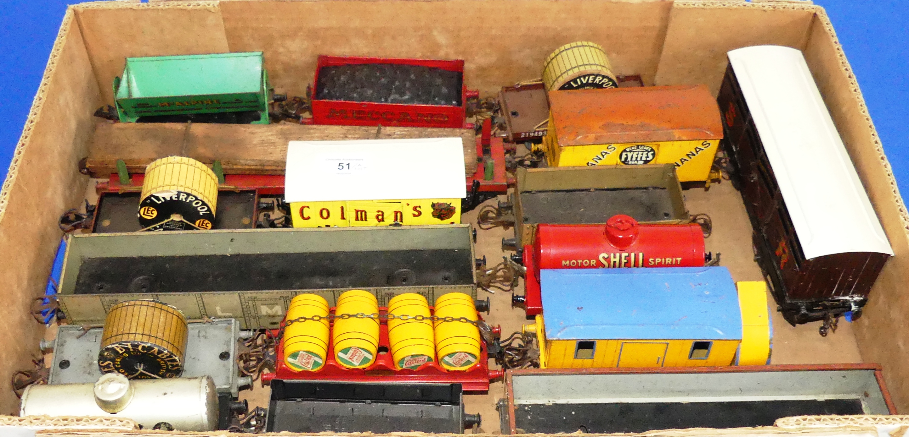Hornby '0' gauge; approximately fifty Goods Wagons and Vans, unboxed, including Colman's Mustard, - Image 4 of 8