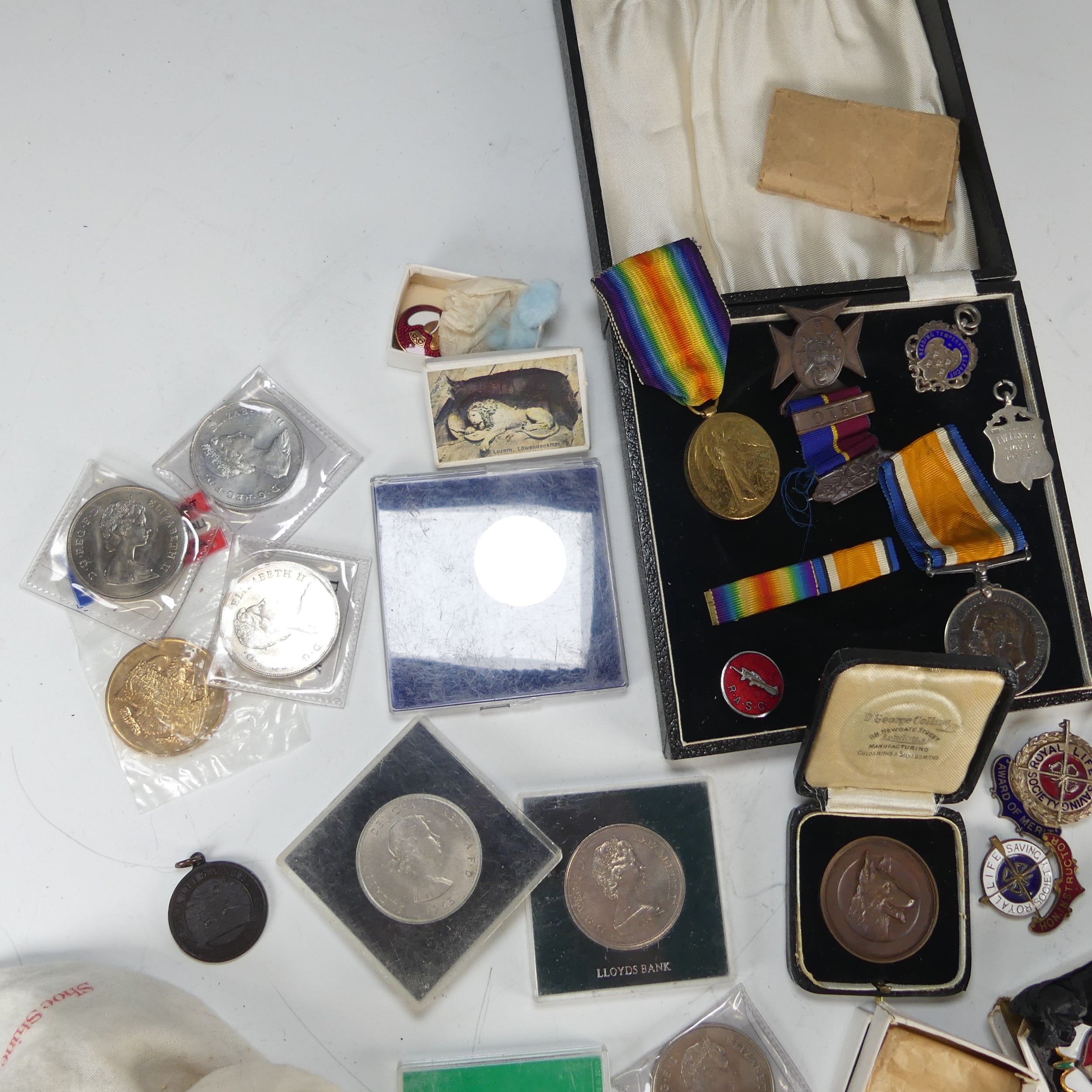 A pair of WW1 Medals, awarded to 2362 pte. W.J. East, Berks Yeo, together with a replica 1739 - Image 6 of 7