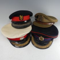 A British Army Lieutenant Colonels Royal Engineers peaked cap made by Herbert Johnson, of New Bond