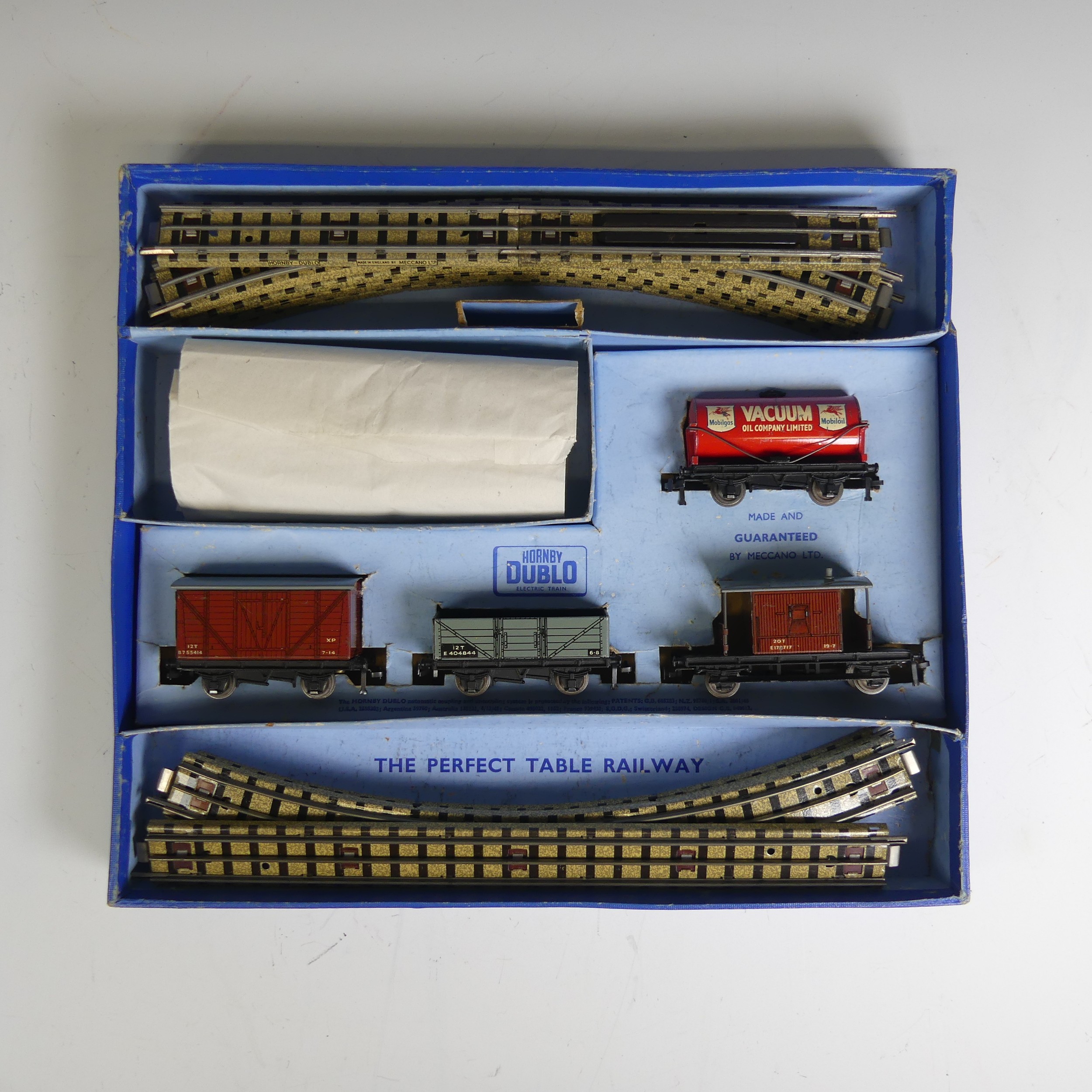 Hornby Dublo EDG17 3-Rail 0-6-2 Tank Goods Set, late version with the Vacuum Tanker, boxed. - Image 2 of 2