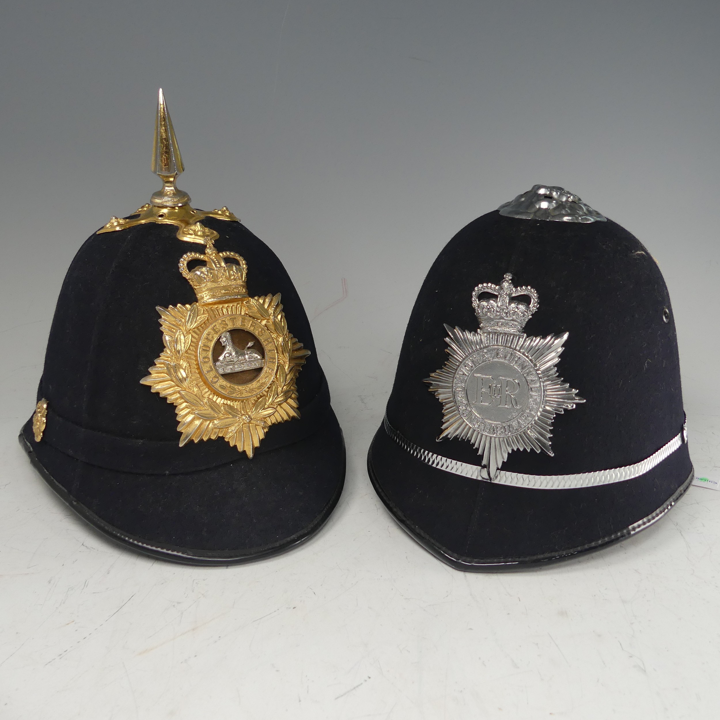 A Devonshire Regiment Officer’s Blue Cloth Helmet, 1902-14 style, together with a Victorian style - Image 2 of 16