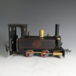 Mamod, 0 gauge, Live Steam, 0-4-0 Tank Locomotive, finished in black, with alterations to buffers