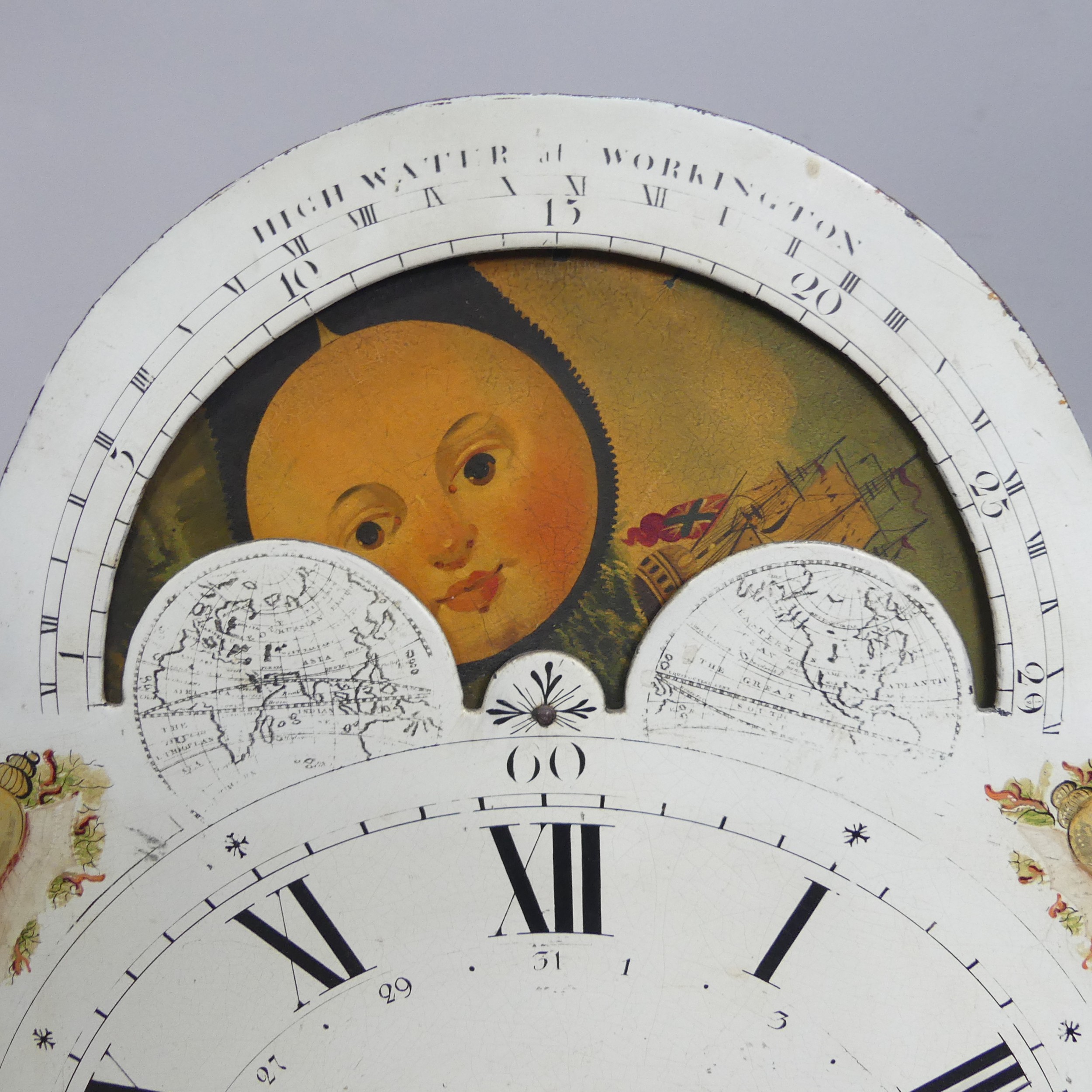 An rare 19th century English triple weight eight day musical Longcase Clock, movement with overly - Image 5 of 29