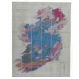 Joseph Beete Jukes; A linen backed Geological Map of Ireland, published by Edward Stanford,