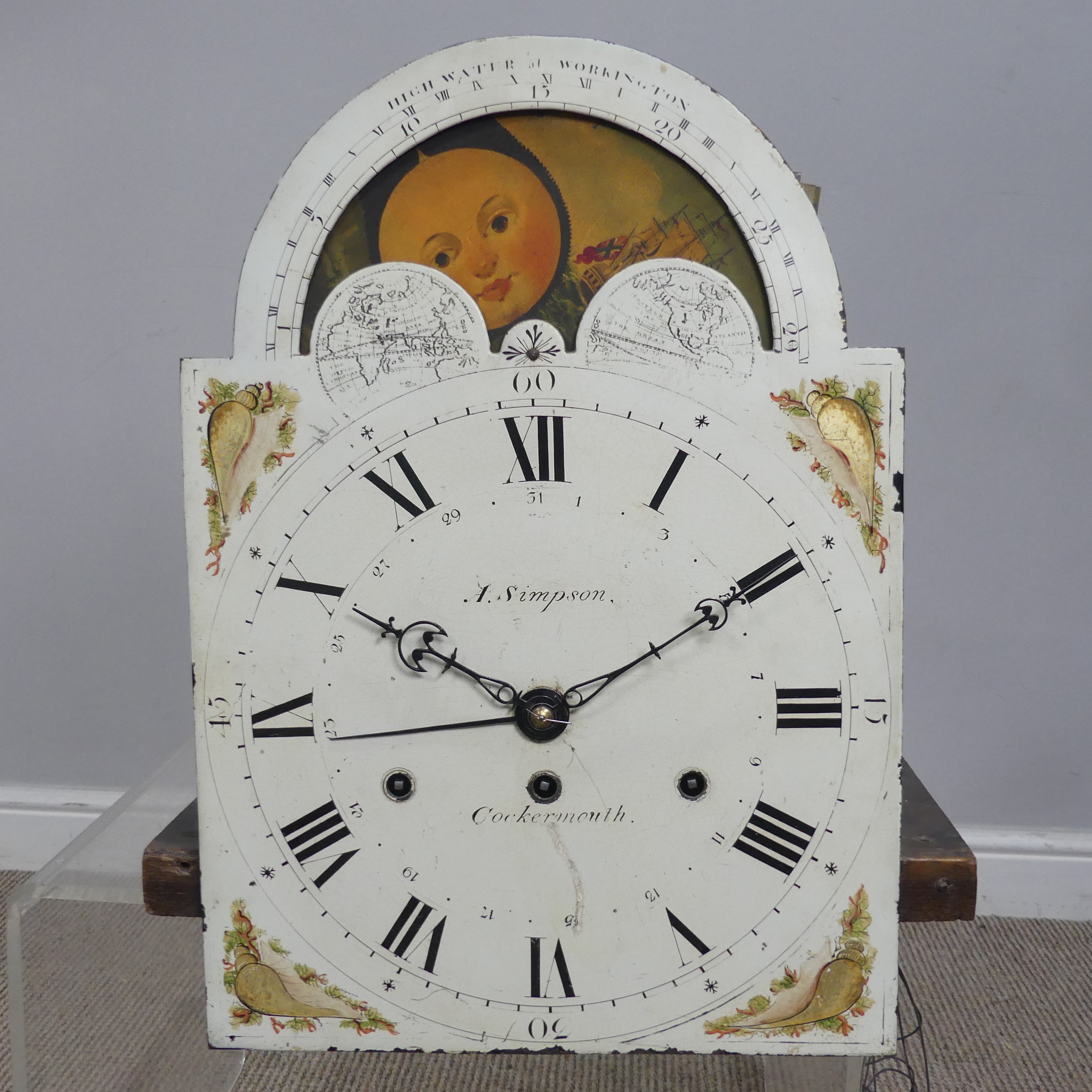 An rare 19th century English triple weight eight day musical Longcase Clock, movement with overly - Image 3 of 29