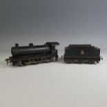 Bassett-Lowke '0' gauge 3-rail electric BR 0-6-0 Locomotive and six-wheel Tender, in unlined