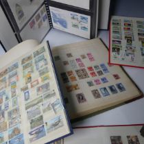 Stamps: A collection of Stamps in nine albums and stock books including mint Channel Islands and