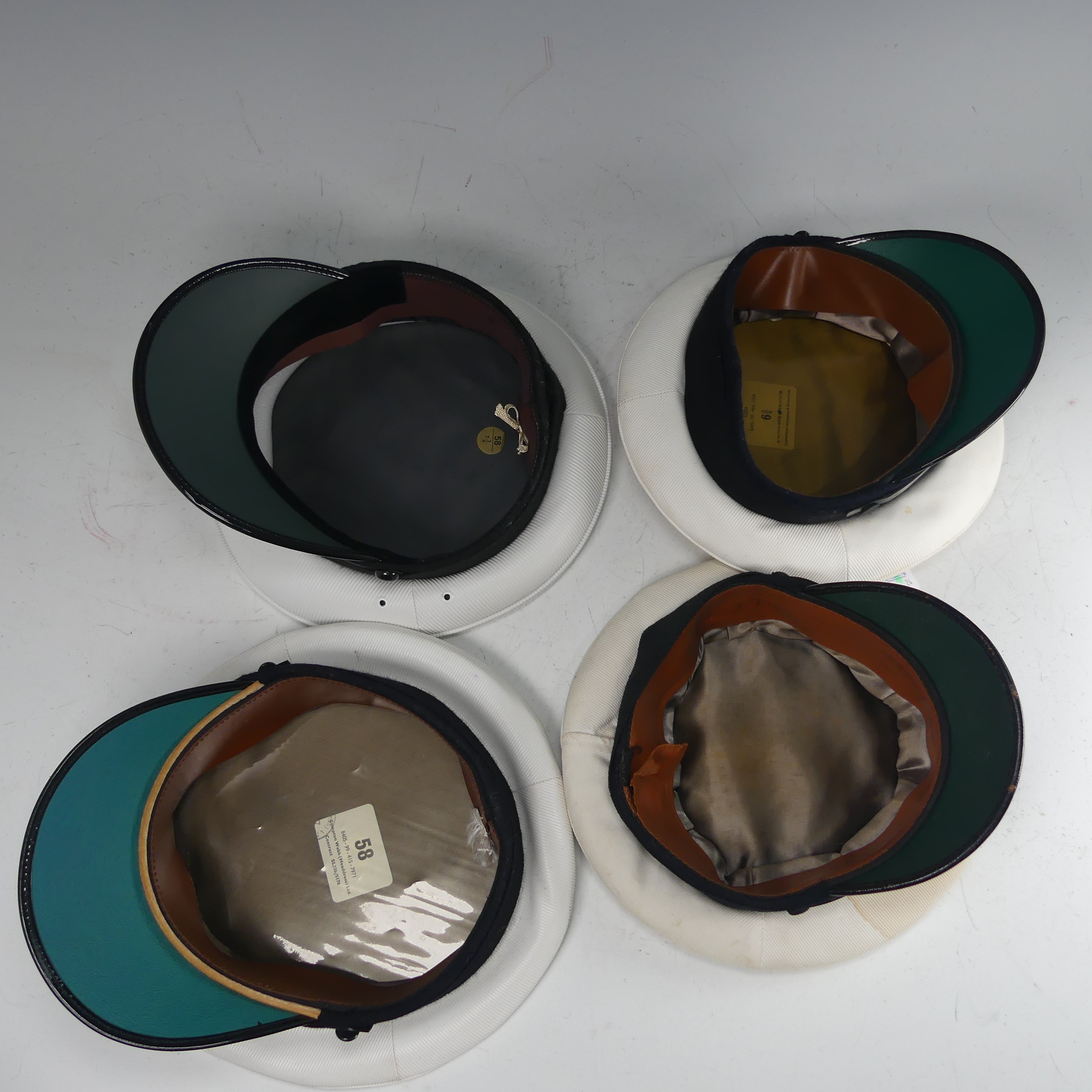 A collection of 7 Royal Navy 'summer' peaked Caps, including 'Army and Navy Hat and Cap Co Ltd', 'S. - Image 3 of 4