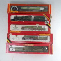 Hornby Railways: Five ‘00’ gauge 2-rail tender locomotives, all boxed, R.078 B.R. 4-6-2 ‘Flying