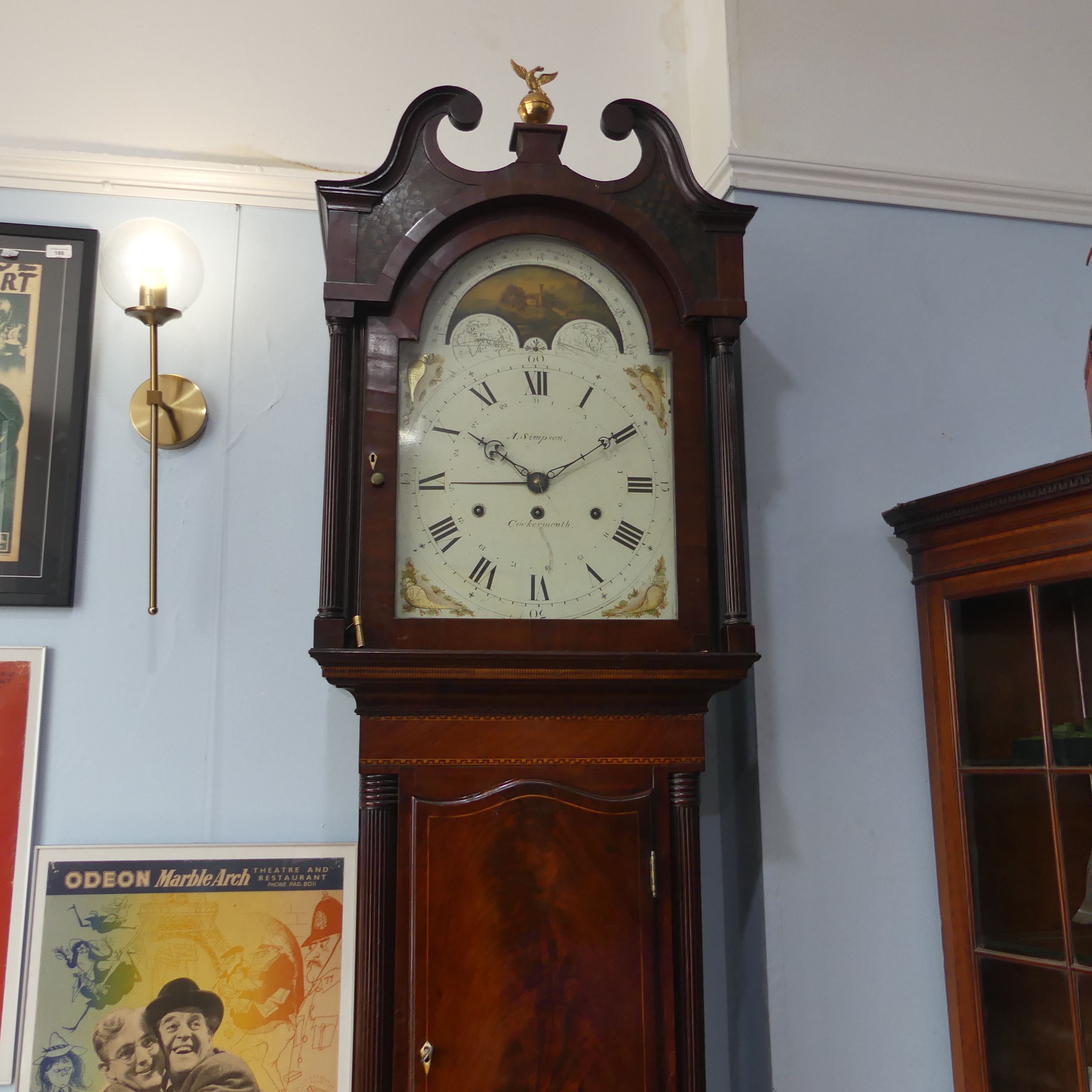 An rare 19th century English triple weight eight day musical Longcase Clock, movement with overly - Image 26 of 29