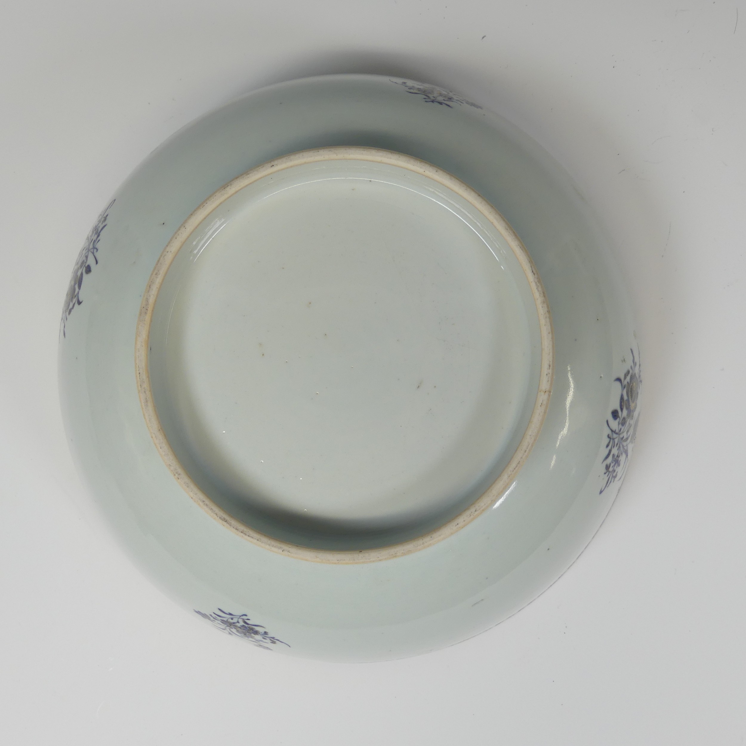 A 19thC Chinese export porcelain Punch Bowl, the rim with gilt and cobalt blue scale decoration, the - Image 4 of 4