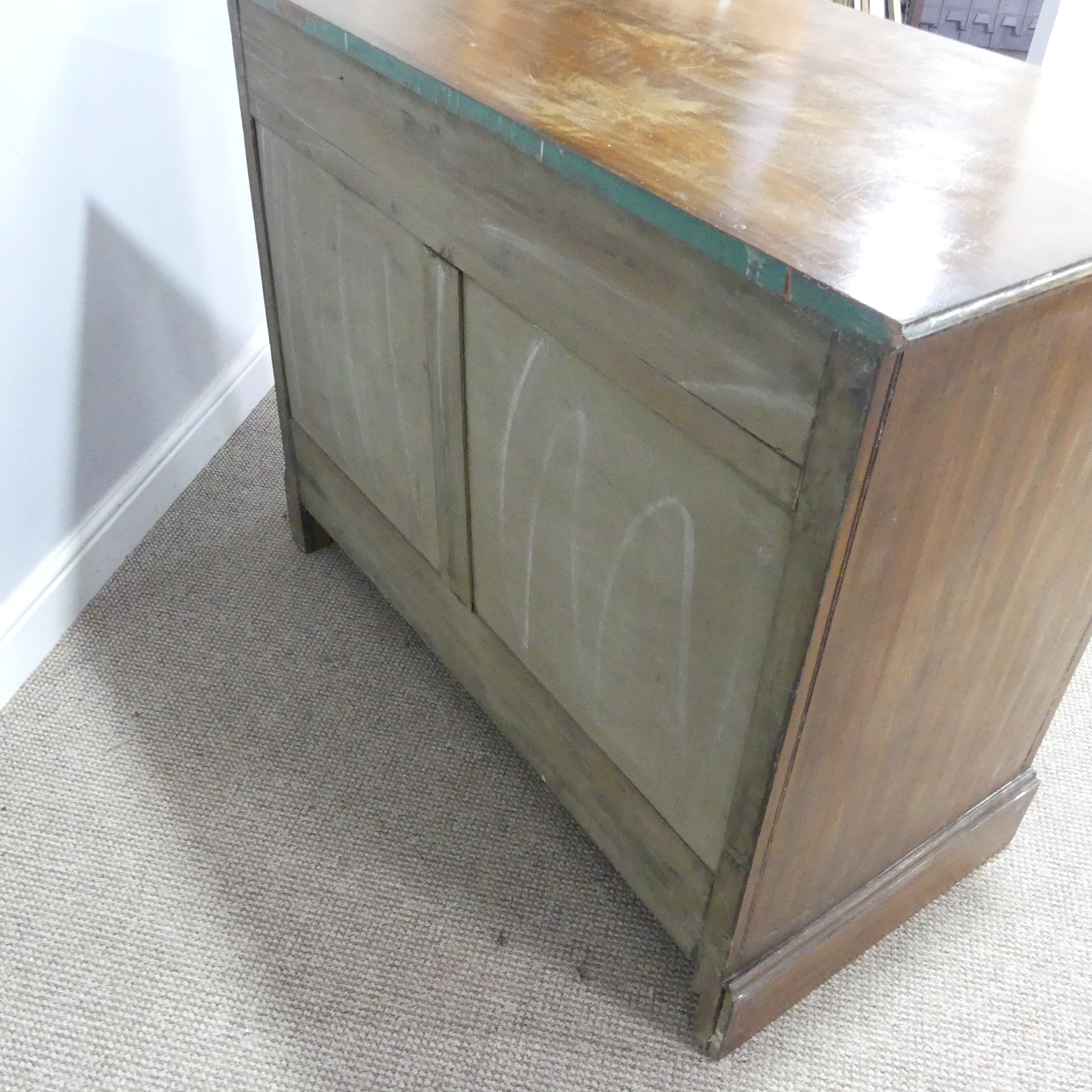 An Edwardian mahogany Chest of drawers, formerly a dressing chest, lock stamped 'H.L L', W 107 cm - Image 5 of 5