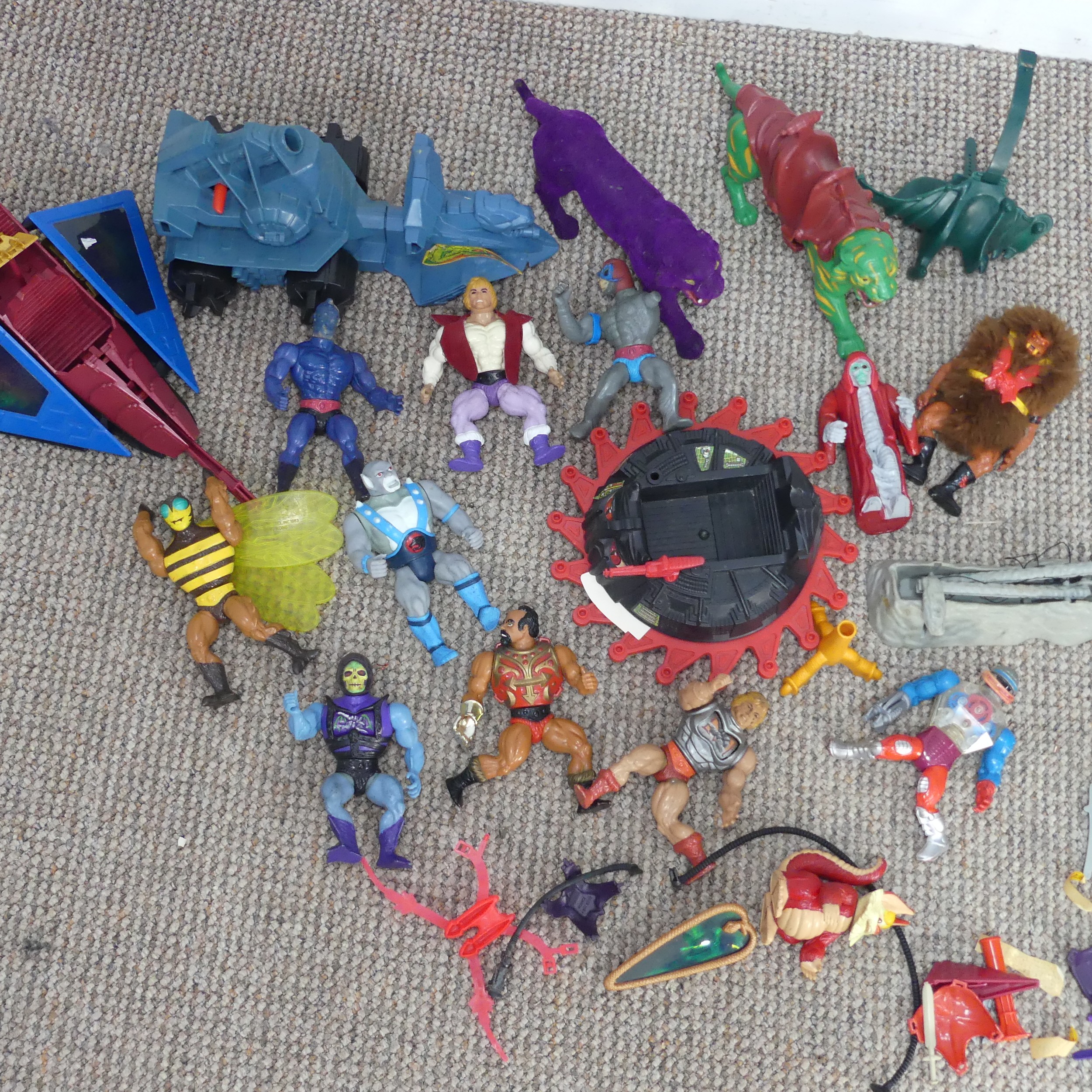 A quantity of early 1980's He-man Toys, including Figures and vehicles, by Mattel and Hasbro(a lot)