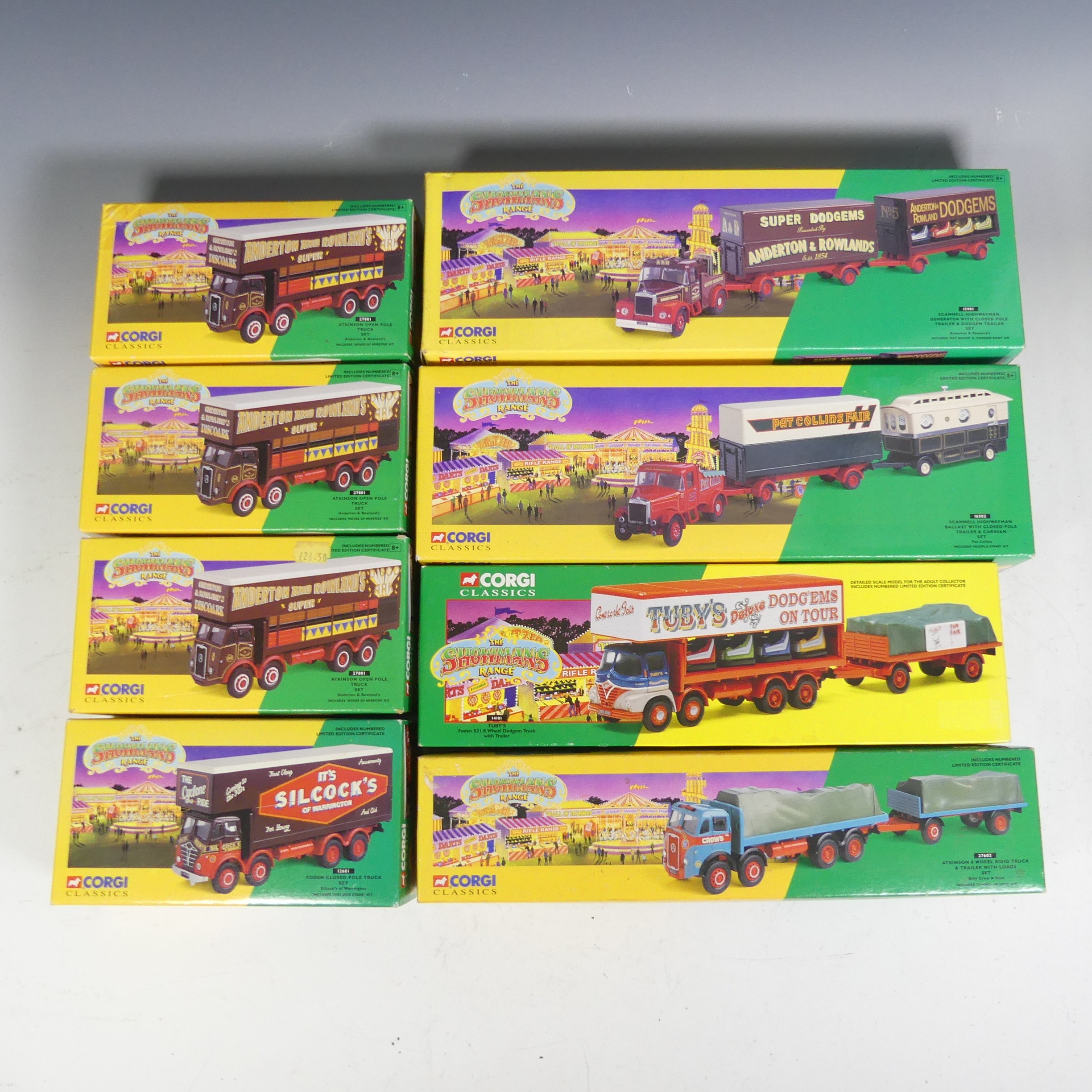 Corgi Classics, ‘The Showmans Range’, ten models, nos. 31012 Mickey Kiely Boxing Set, 12601,