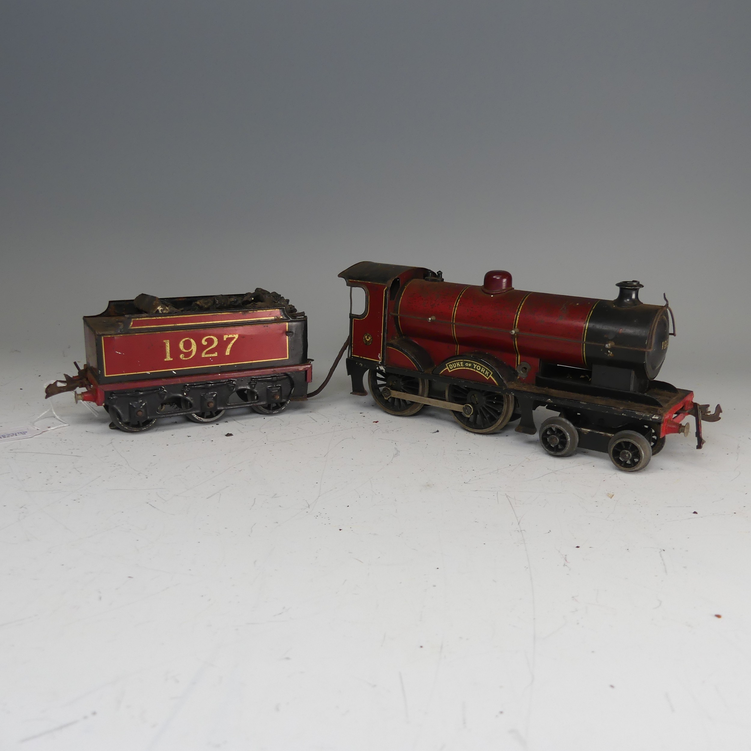 Bassett-Lowke ‘0’ gauge 3-rail electric LMS 'Duke of York' 4-4-0 Locomotive and six-wheel Tender, in - Bild 4 aus 6