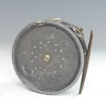 A Hardy Bros Alnwick Perfect fly Reel, 4", with ivorine handle, stamped 'Hardy Bros Ltd Alnwick,