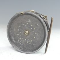 A Hardy Bros Alnwick Perfect fly Reel, 4", with ivorine handle, stamped 'Hardy Bros Ltd Alnwick,